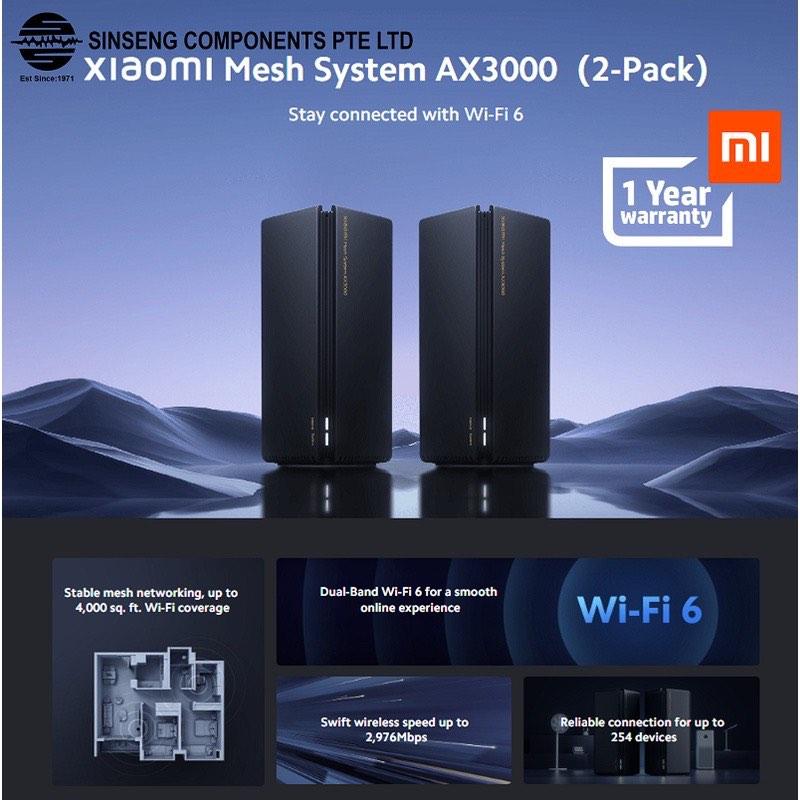 Xiaomi AX3000 mesh wifi6 router dual twin pack, Computers & Tech, Parts &  Accessories, Networking on Carousell