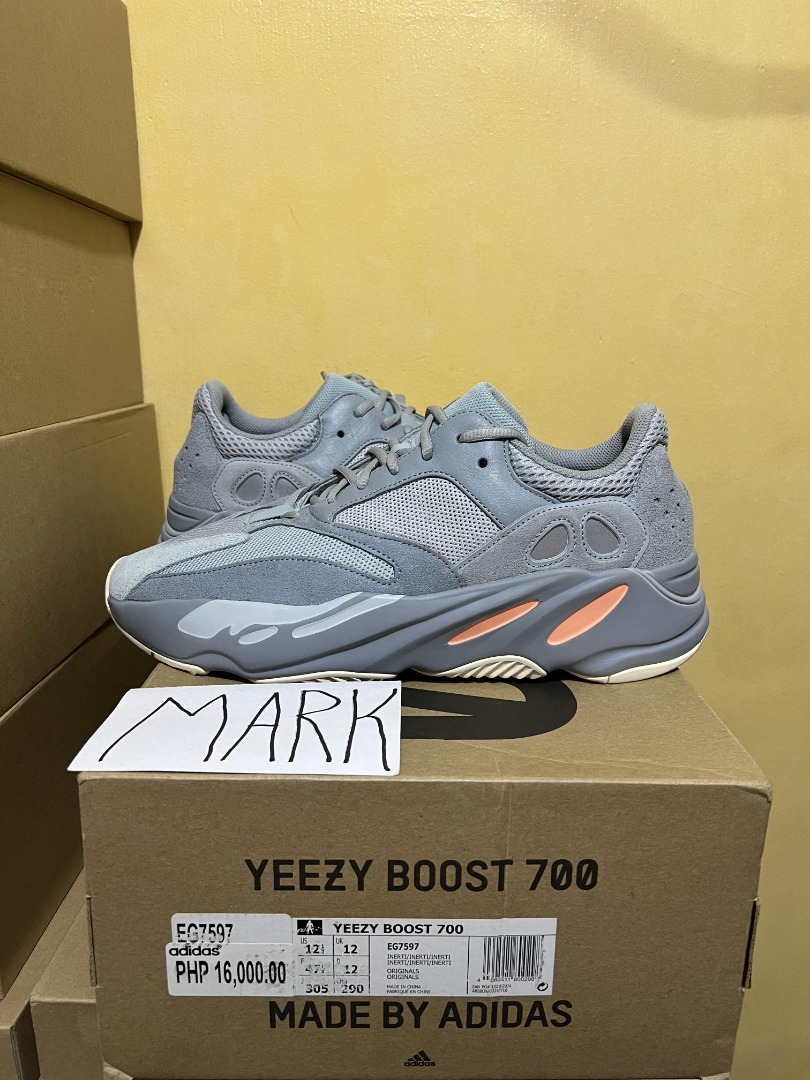 yeezy boost 700 inertia box ADIDAS YEEZY BOOST 700 INERTIA PRE OWNED SIZE 11 NO BOX – RESTOCKED