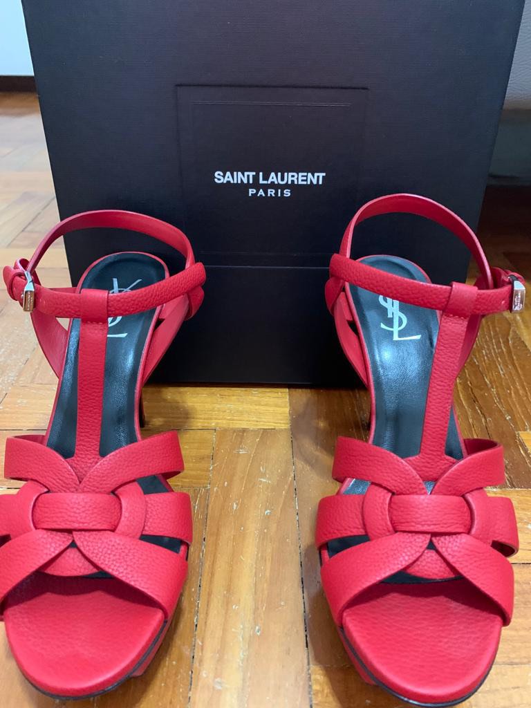Yes Saint Laurent (YSL) Tribute 75 heels in Red, Luxury, Sneakers ...