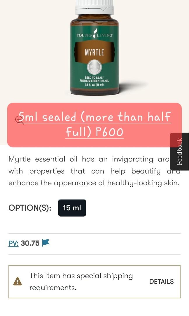 Young Living Essential Oils below SRP (Category: Health Food, Drinks & Tonics) located in Makati City. Submitted by sheriemadonnadiaz (Listing ID 1185248954, Image 3). Description: decluttering hoarded YL oils prices in the photos shopee checkout available.