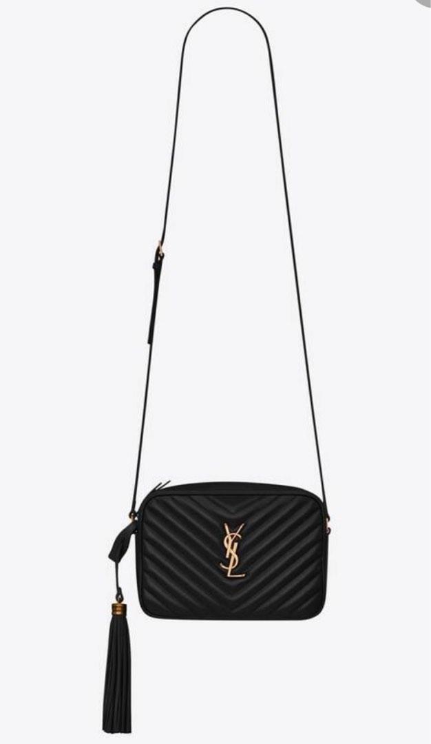 YSL Lou Camera Bag in Quilted Leather (Noir), Women's Fashion, Bags