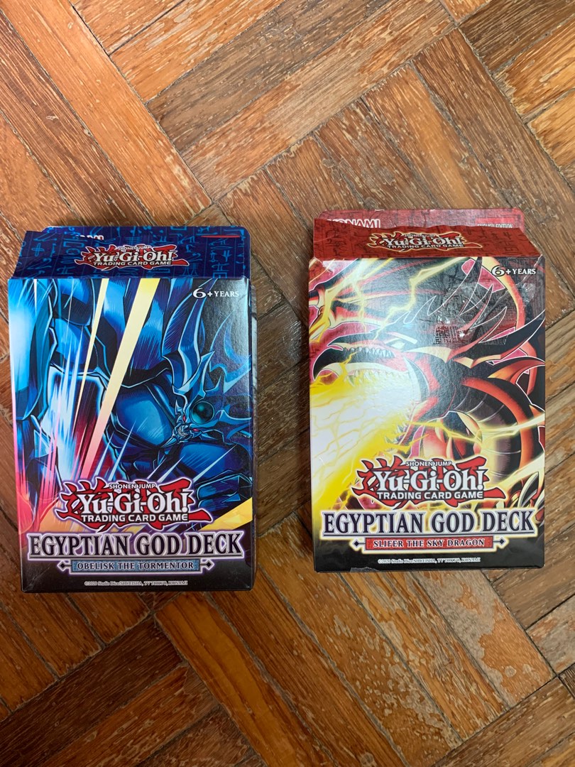 Yugioh Egyptian God Deck Set Obelisk & Slifer, Hobbies & Toys, Toys ...