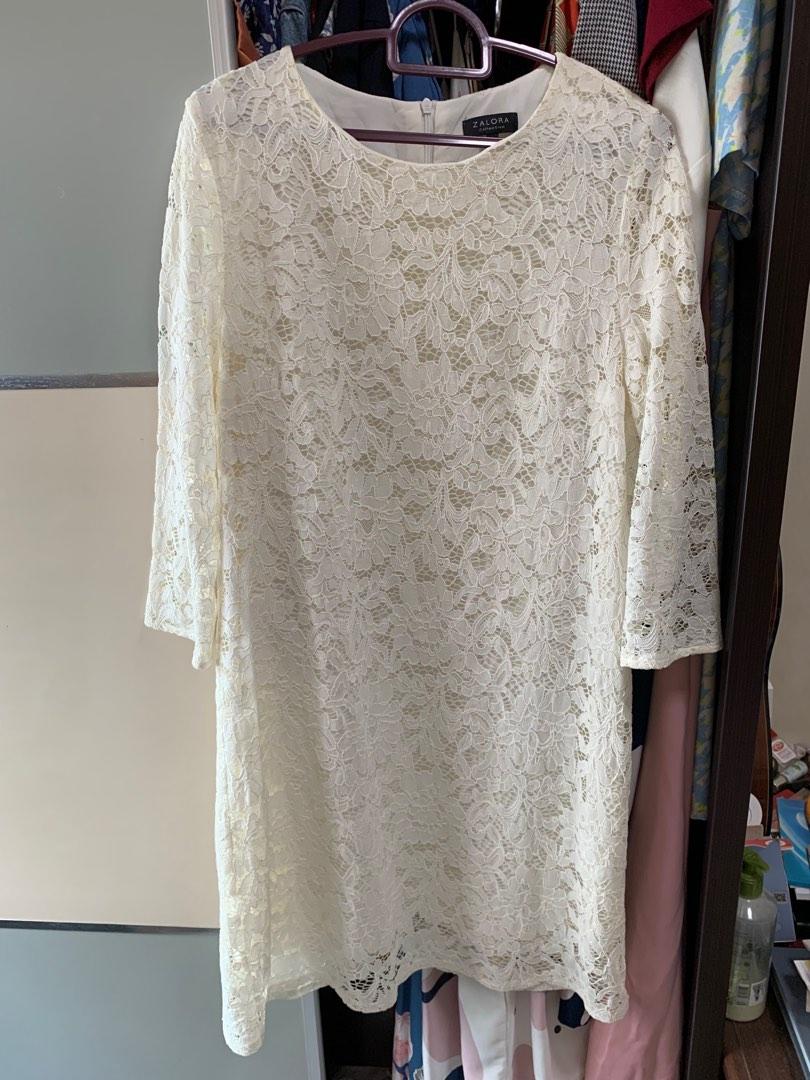 Zalora white lace dress online
