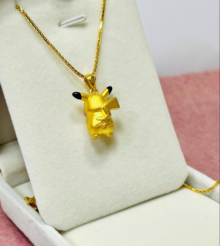 Pikachu gold pendant hot sale