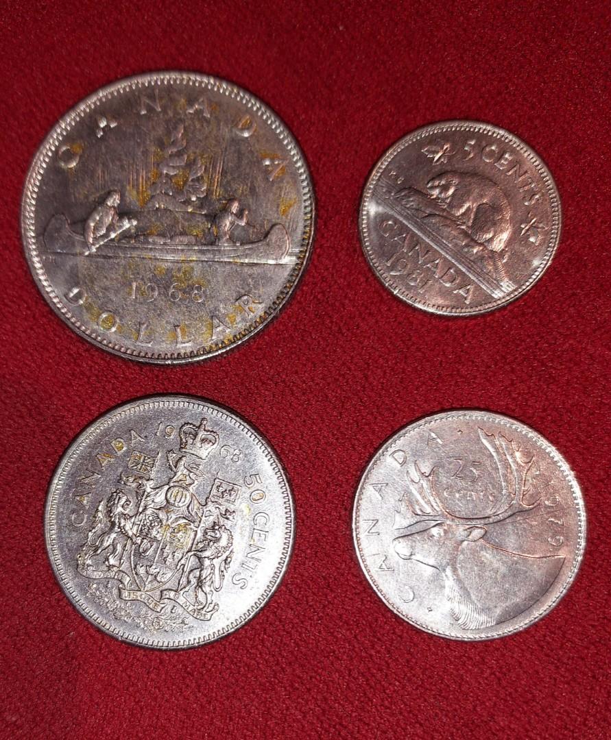 加幣女皇二世一套四個, 興趣及遊戲, 收藏品及紀念品, 錢幣- Carousell