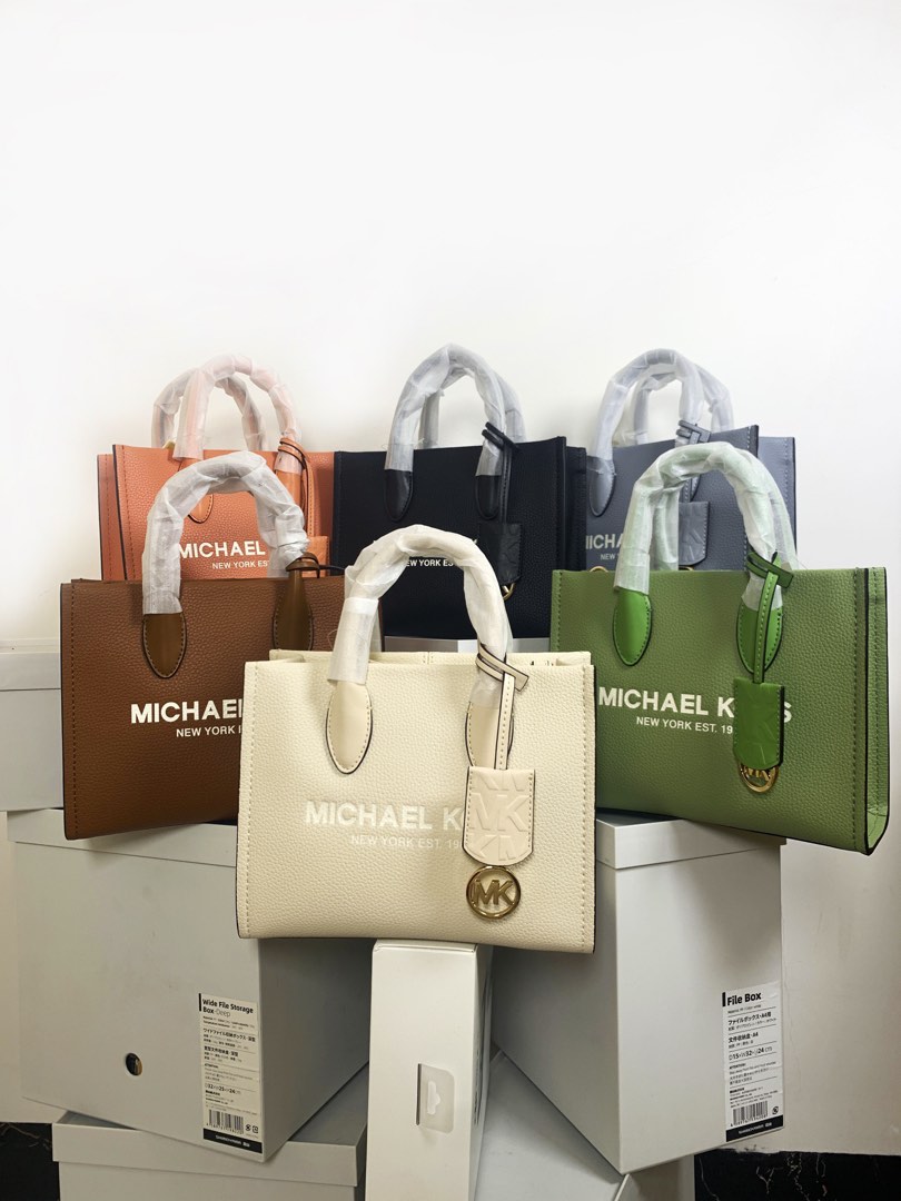 Michael Kors Mirella Medium EW Tote Bag Vanilla MK Signature Satchel  Shoulder - Walmart.com