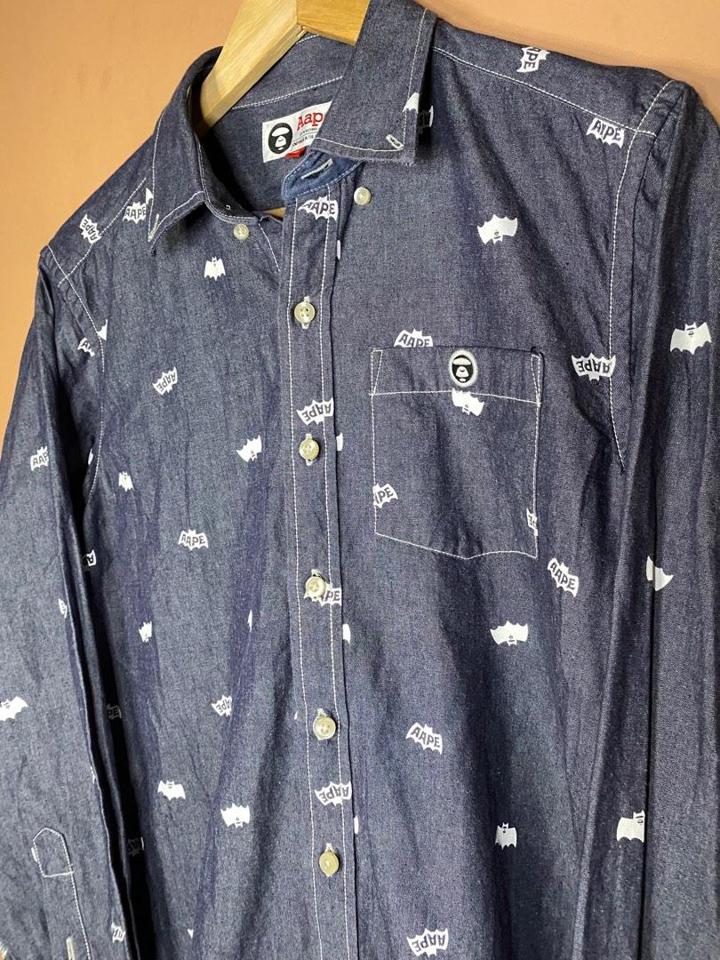Aape x Batman Pattern Longsleeves, Men's Fashion, Tops & Sets, Tshirts ...