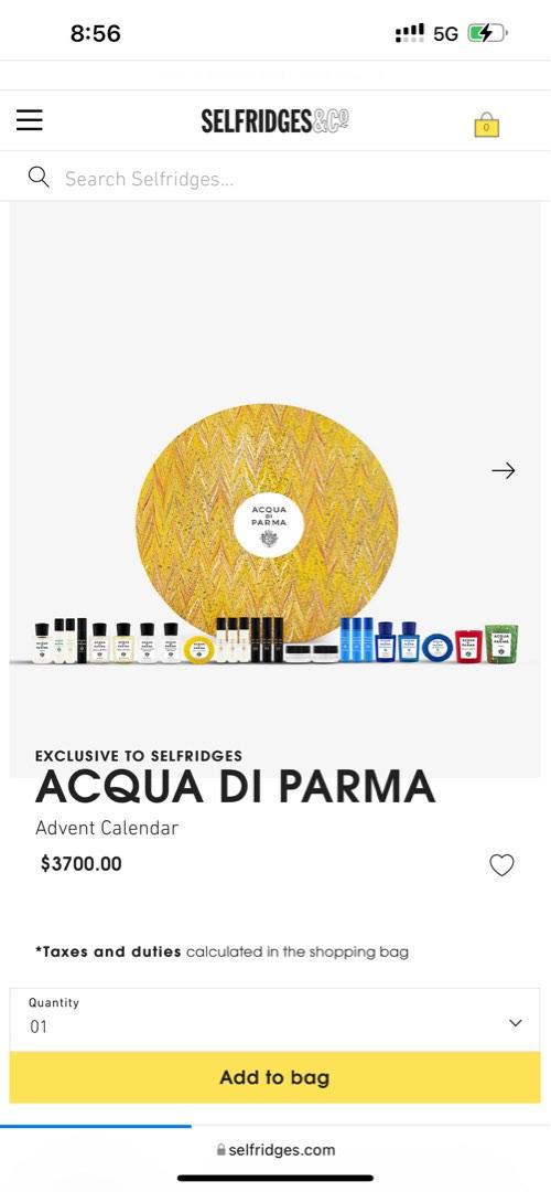 ACQUA DI PARMA Advent Calendar 2022聖誕日曆 美容＆化妝品 健康及美容 香水＆香體噴霧