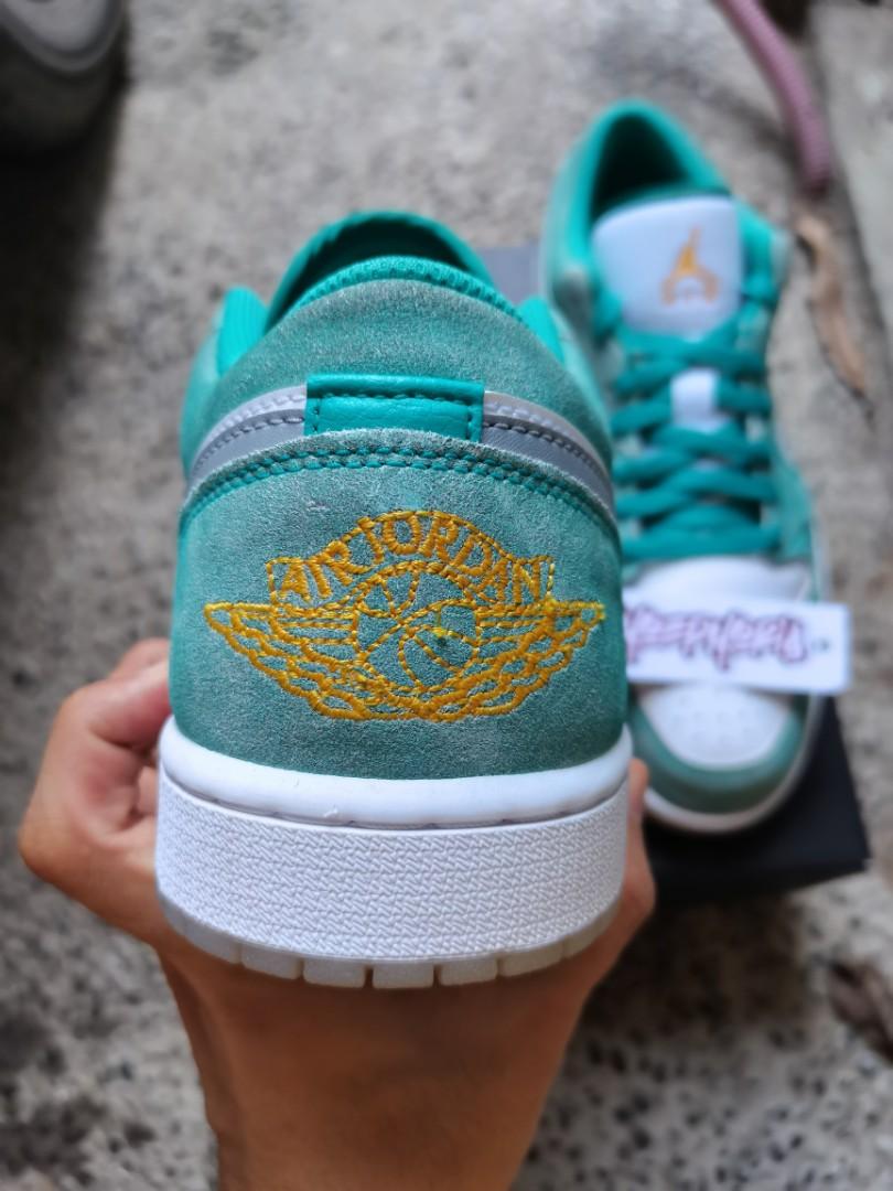 Air Jordan 1 Low Emerald Green (Turbo Green Low), Men's Fashion
