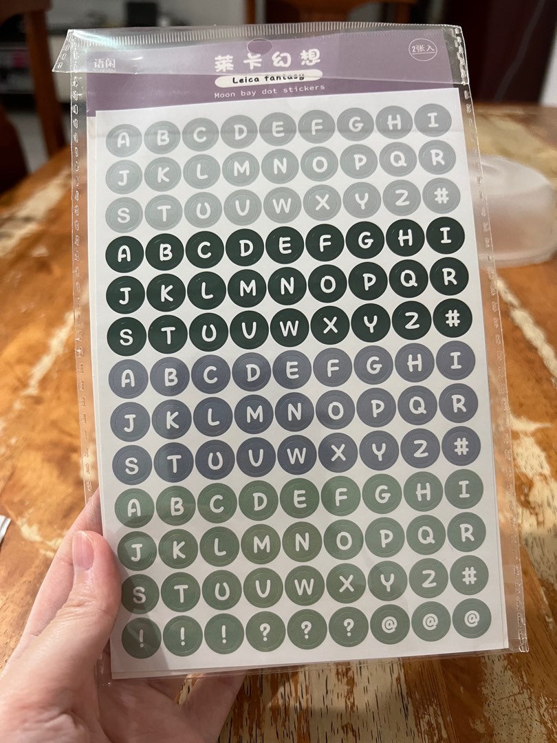 Alphabet Stickers Sheet + Number Stickers Sheet, Hobbies & Toys ...