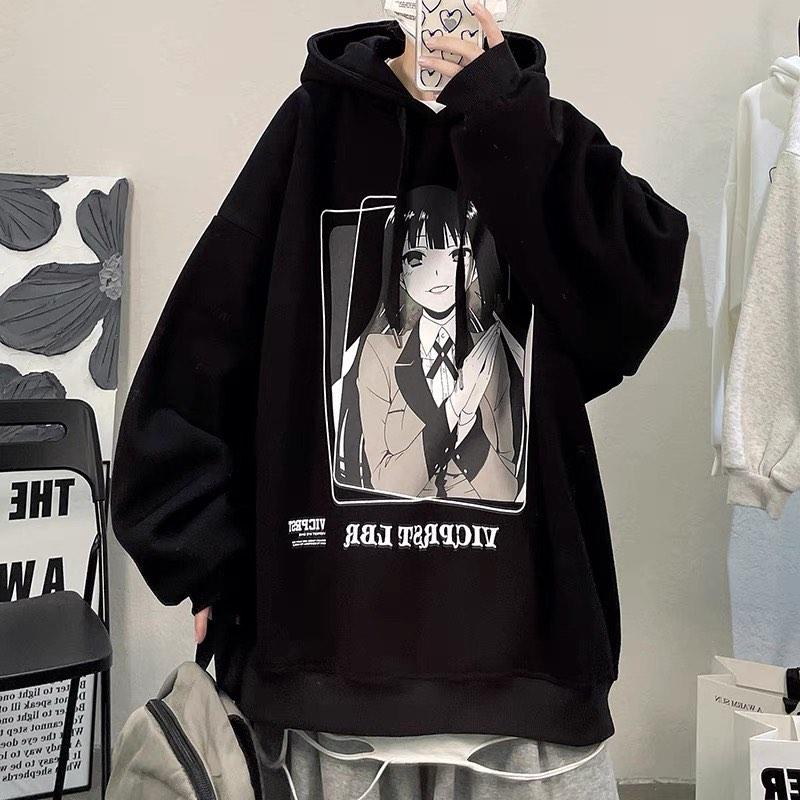 Anime Figure Graphic Drop Shoulder Oversized Hoodie  SHEIN IN