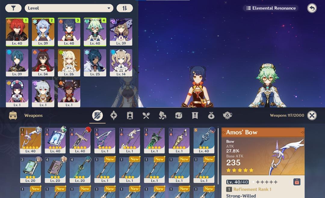 AR24 Diluc and Ganyu with Signature weapon Genshin Impact, Video Gaming