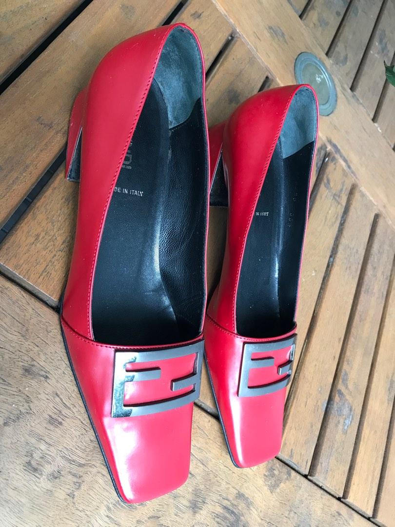 Red fendi shoes online