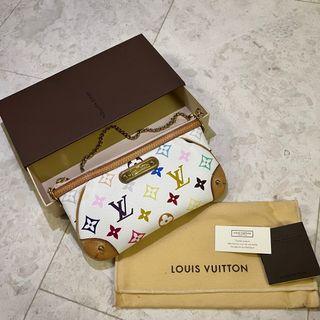 Louis Vuitton Valise Milla Damier Azur Pochette Bag White - Last
