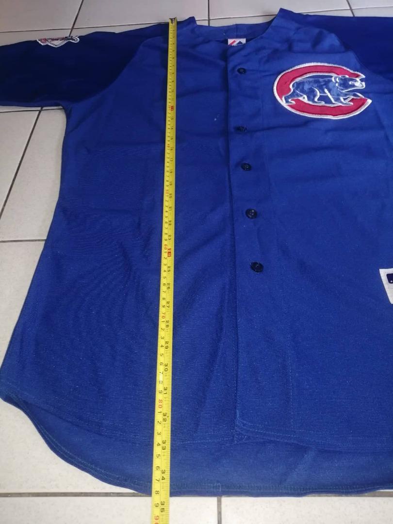 Majestic MLB Chicago Cubs Overhead Baseball Jersey In Blue, ASOS