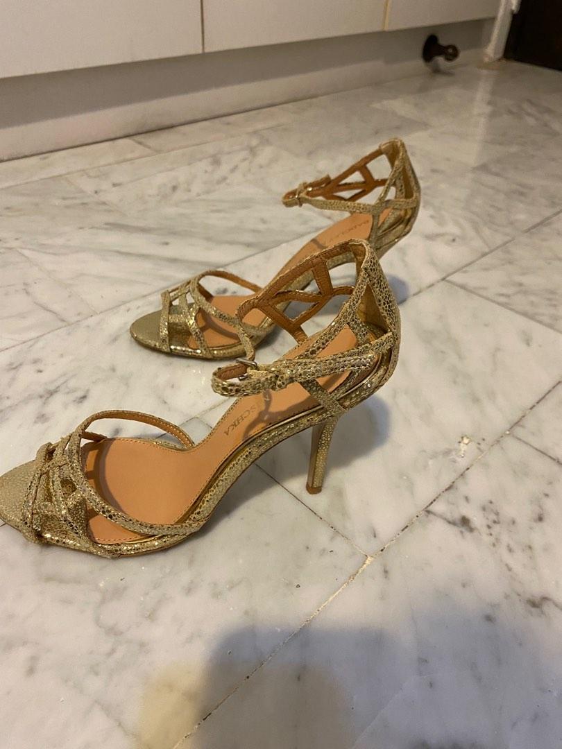 Badgley Mischka Kerrington Metallic strappy heels Women s Fashion