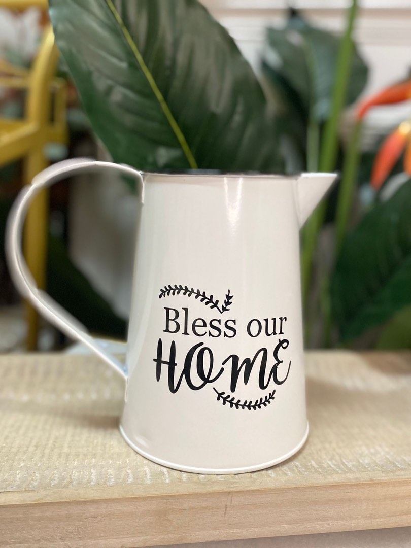 Bless our home watering can vase, Furniture & Home Living, Home Decor