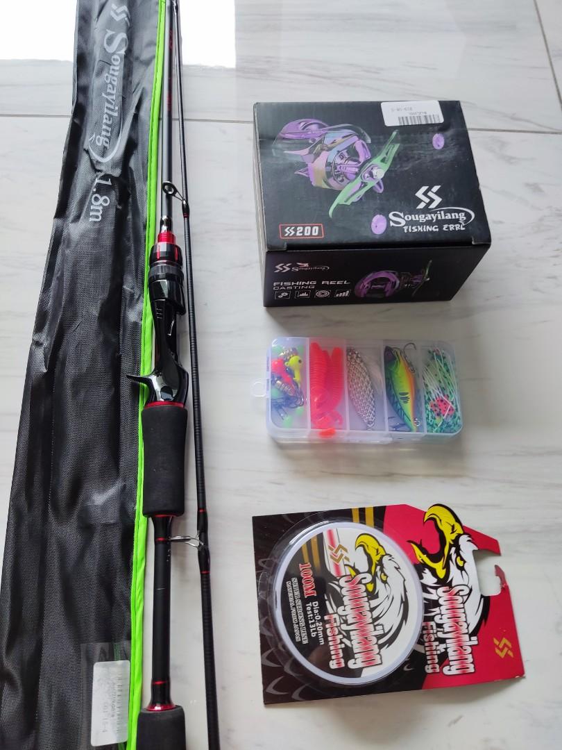 Brand new fishing gear with complete set of casting reel (left hand