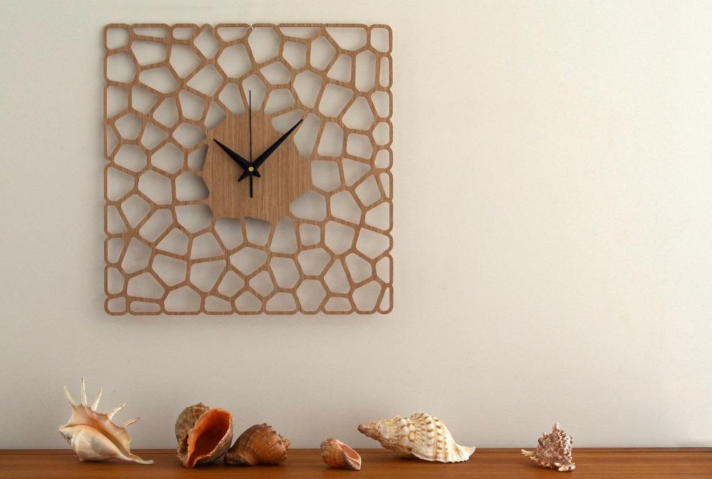 Brand New Wooden Wall Clock (with minor defect repaired), Furniture