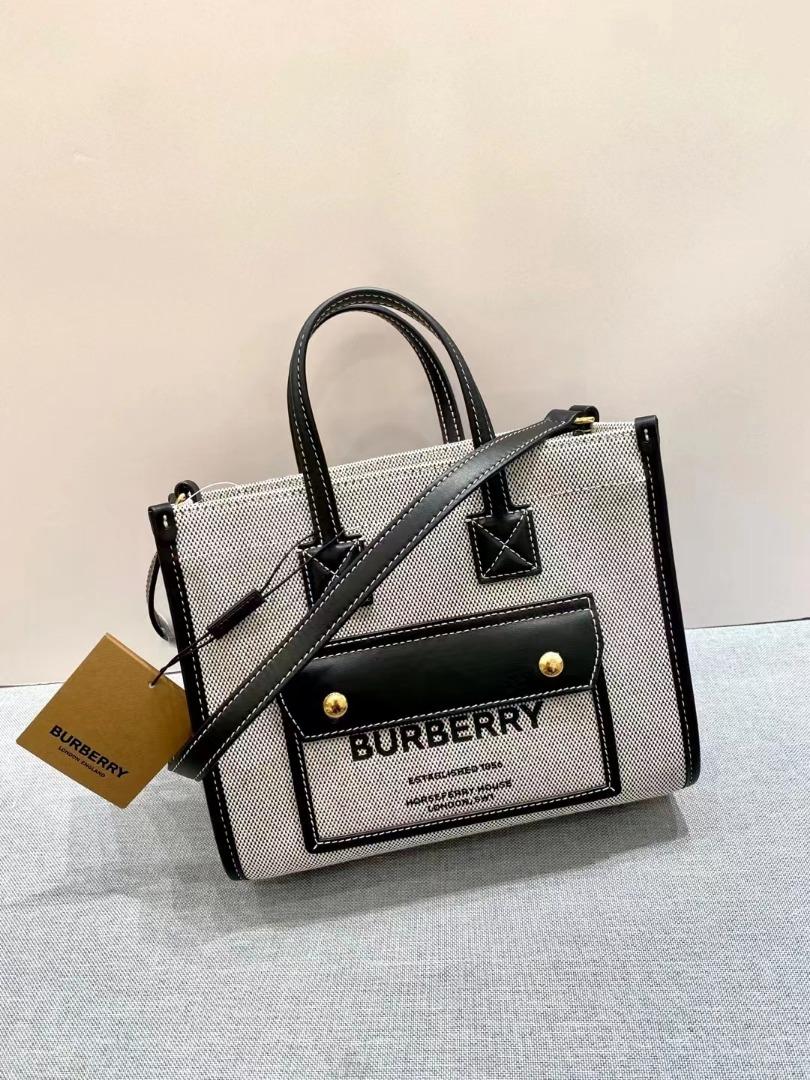 Burberry Mini Freya Tote Bag- 8044142-Black, 名牌, 手袋及銀包