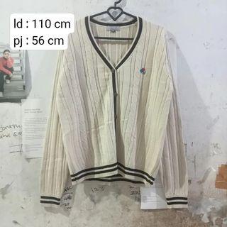 Cardigan academia kepang cable cardi coksu