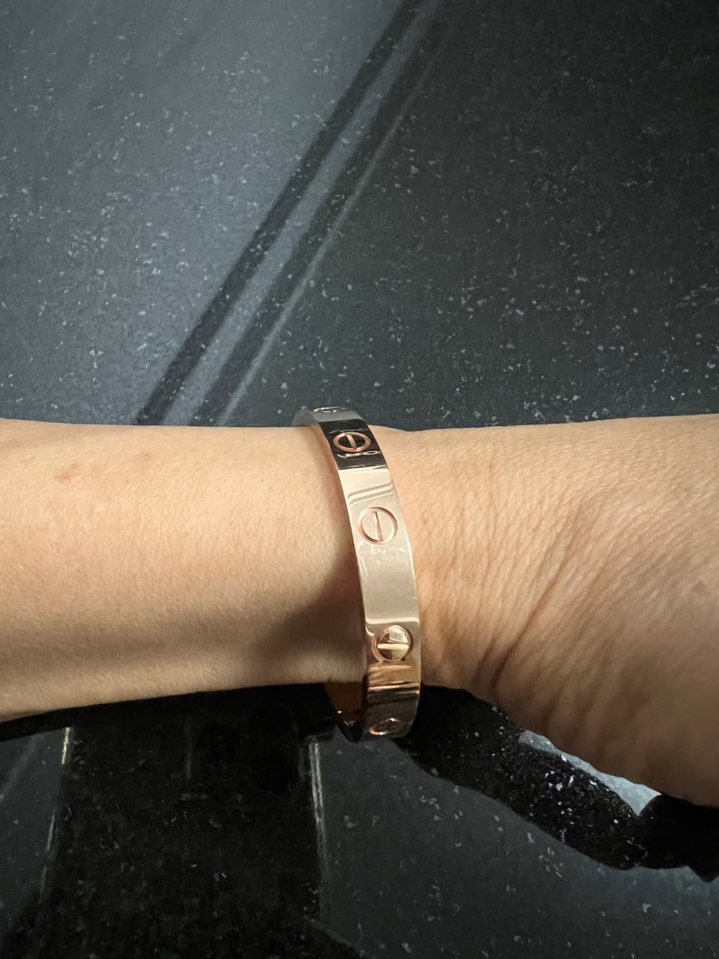 Scratched cartier shop love bracelet