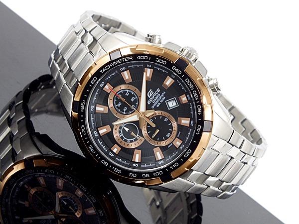 Casio Edifice EF 539D 1A5 Rose Gold Black Chronograph Stainless