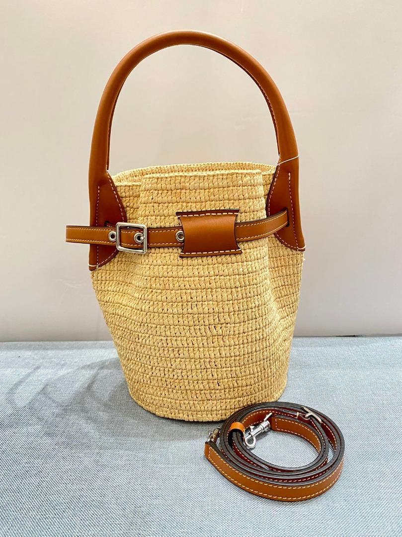 Celine Big Bag Bucket Woven Raffia Nano Neutral 21902117