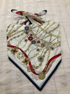 Celine Paris Vintage Collection Handrolled Handkerchief 19.5" inches