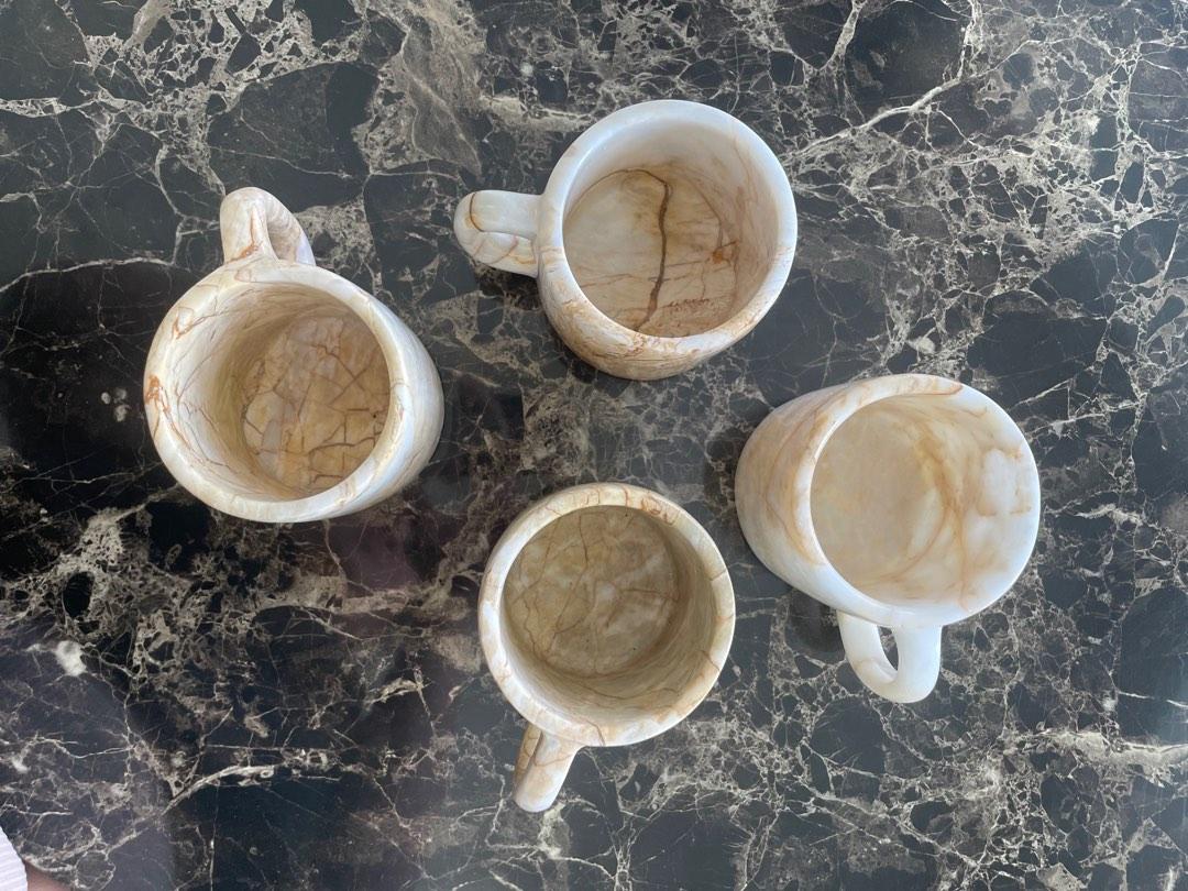 Century Marble Mugs - 4 piece set (Category: Coffee & Tea Tableware) located in Iloilo. Submitted by randomoddling (Listing ID 1185357960, Image 2). Description: Authentic century Romblon marble. A little heavy when lifted. For individual purchase, each mug is at P600 each..