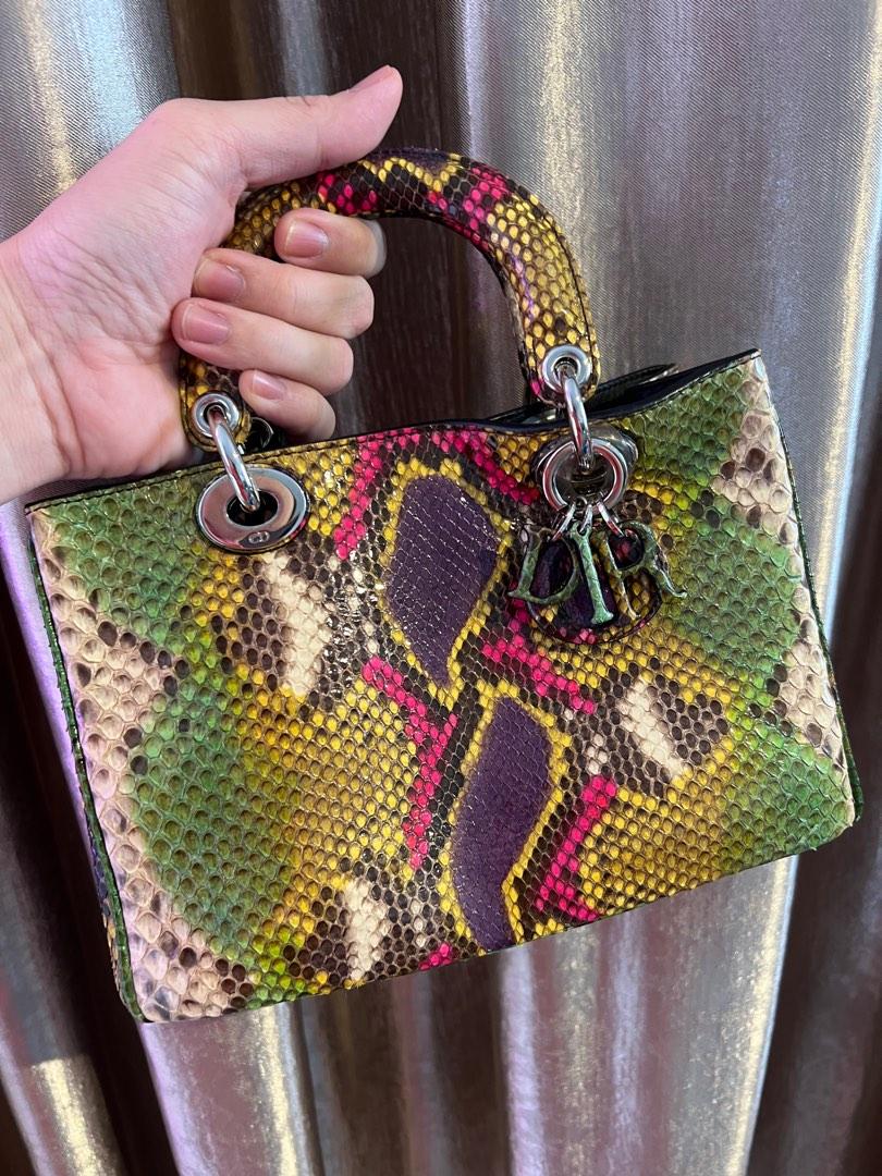 CHEAPEST DIOR tote mini diorissimo rainbow python shw Luxury
