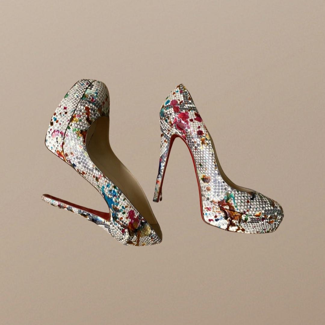 Christian louboutin cheap multicolor pumps