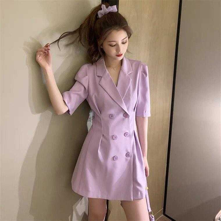 Lilac blazer dress deals