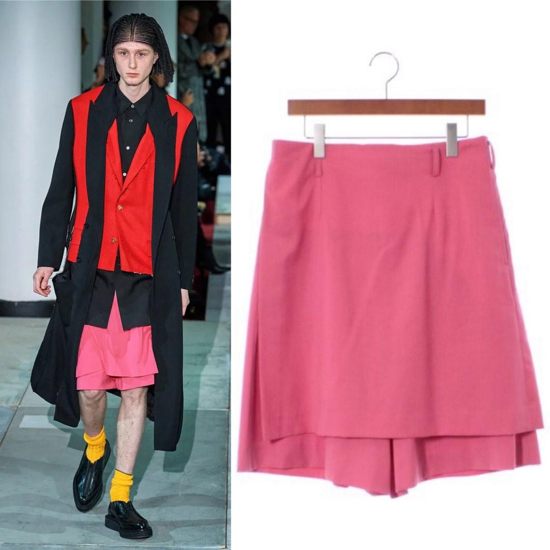 Comme Des Garcons Homme Plus Layer Wrap Tailored Shorts AW20