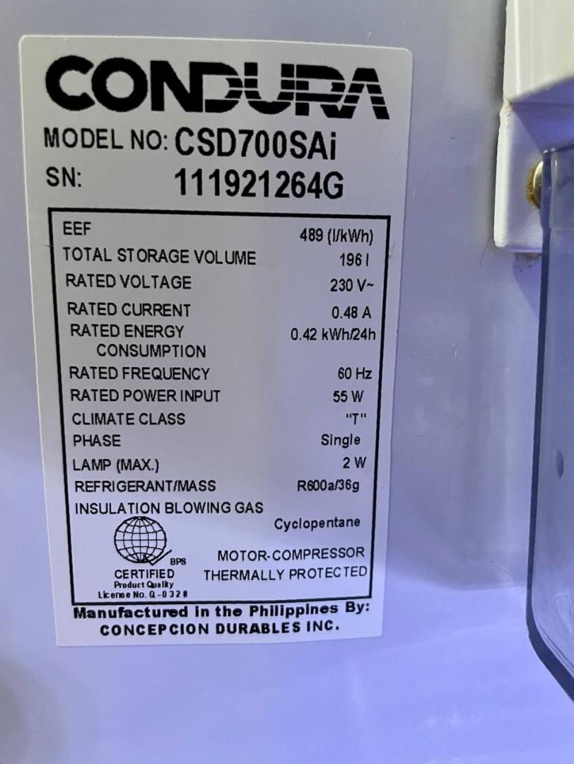 Condura Inverter Refrigerator, TV & Home Appliances, Kitchen Appliances