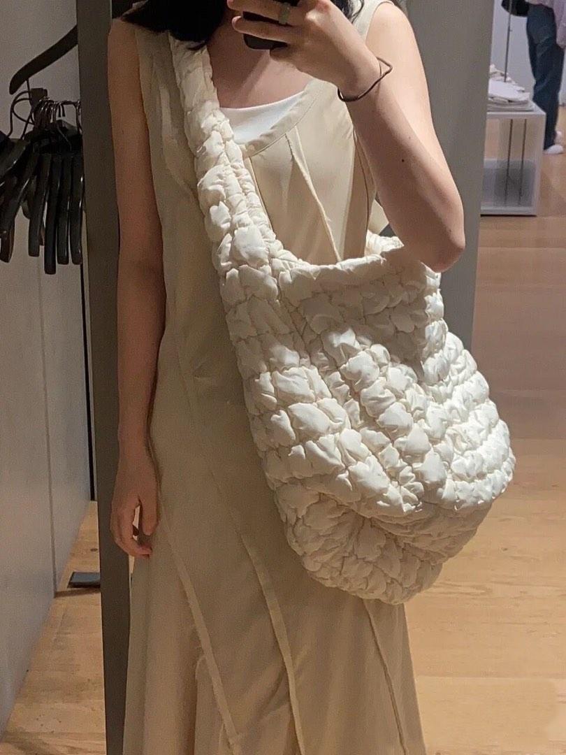 COS quilted oversized shoulder sling bag, Women's Fashion, Bags