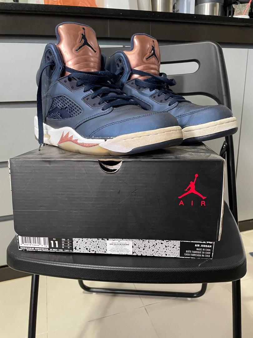 Air Jordan 5 Damaged AJ 5 Bronze Men s Fashion Footwear Sneakers on Carousell