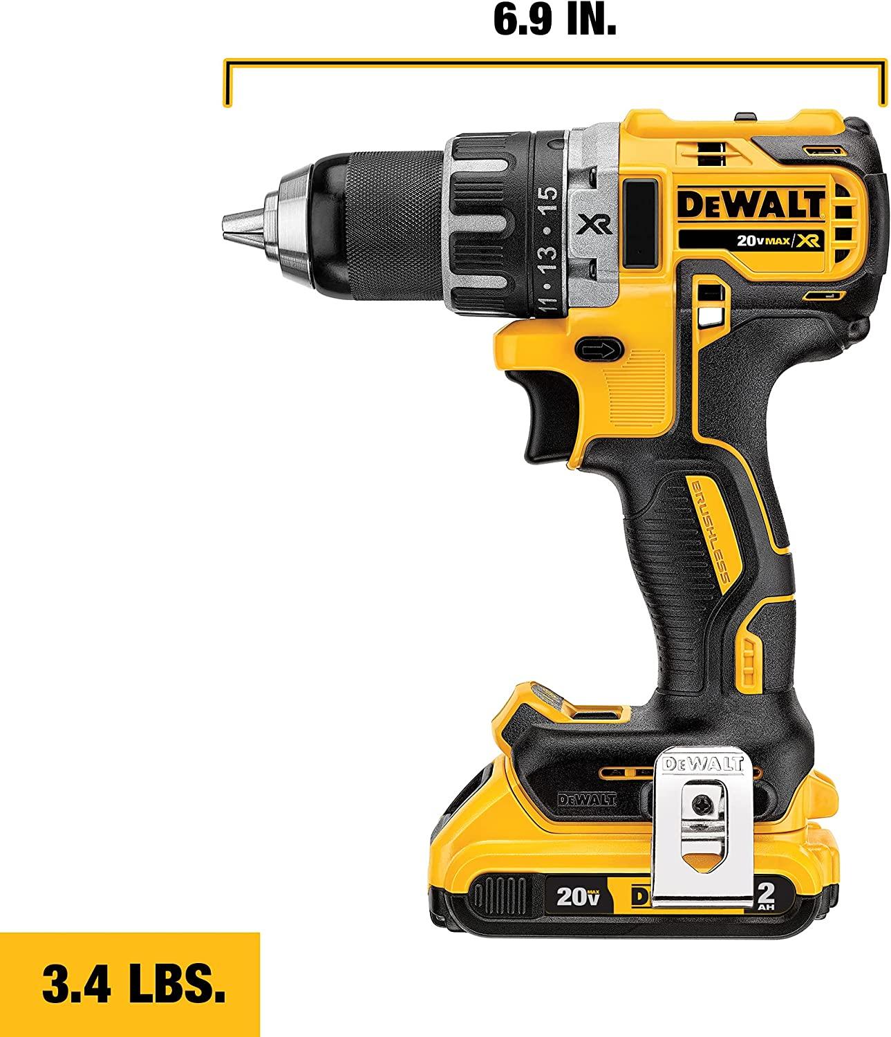 DEWALT 20V MAX Cordless Drill/Driver Kit, Brushless, 1/2Inch (DCD791D2