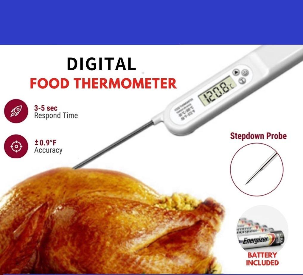 Grilling and Barbecue Large LCD Screen for Instant and Easy Read 5.94 Inches Long Probe Bonsenkitchen Digital Meat Thermometer for Cooking Meat 