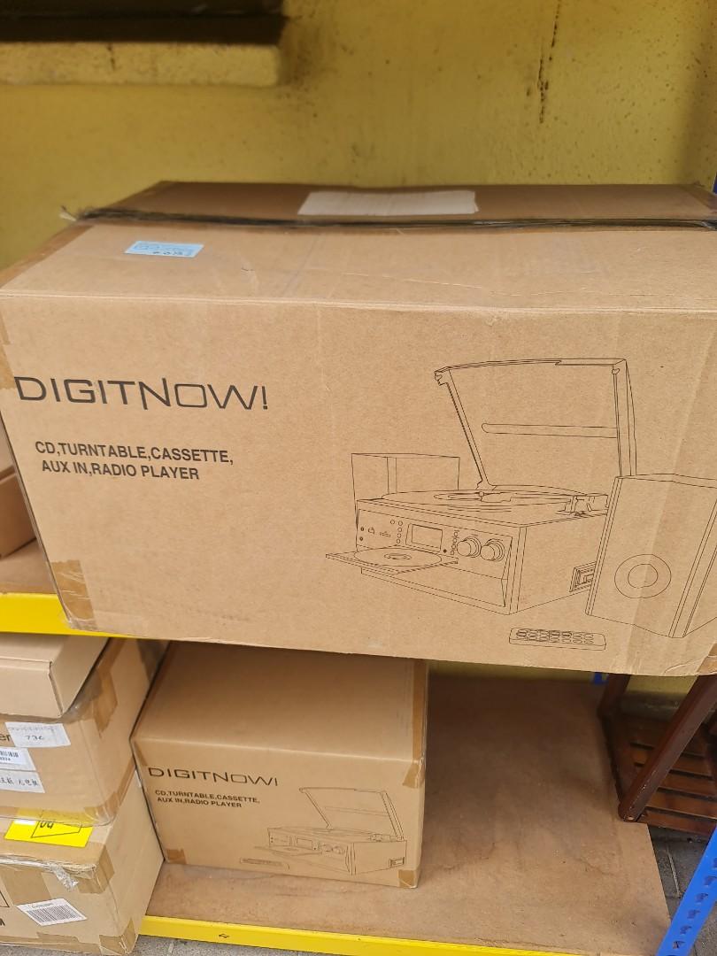 Digitnow cd turntable cassette aux in radio player with speaker, Audio