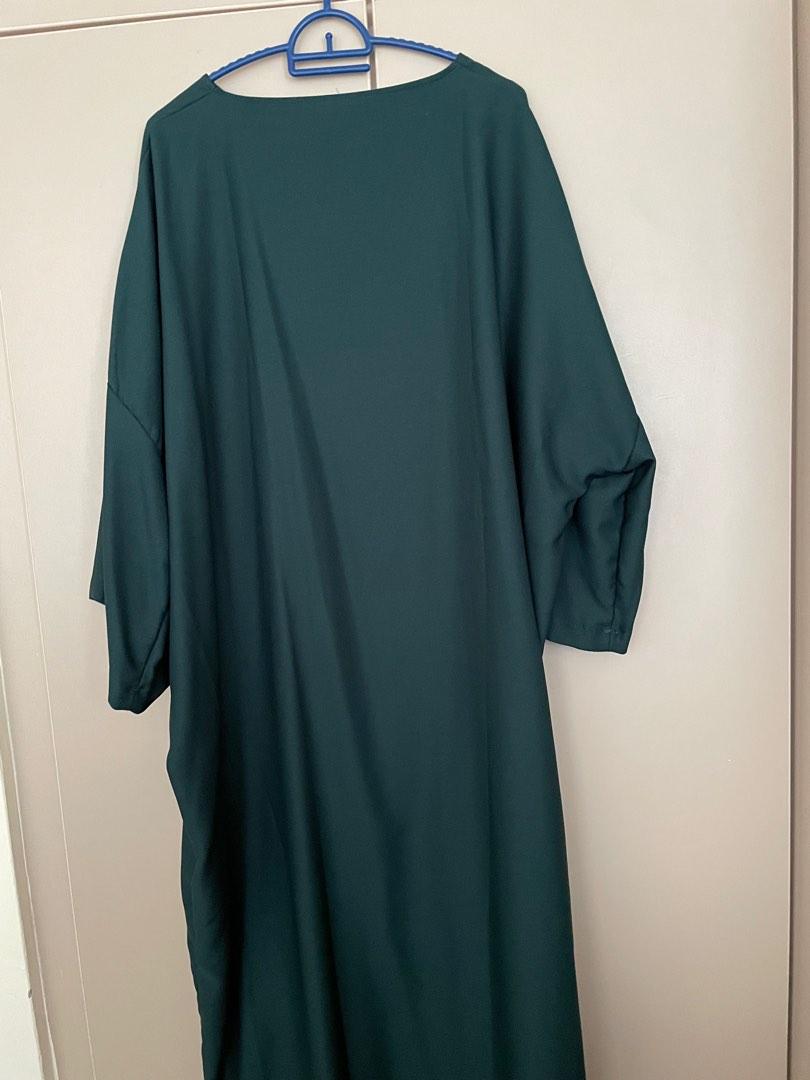 Royal Taffeta Kaftan In Emerald Green main image 0