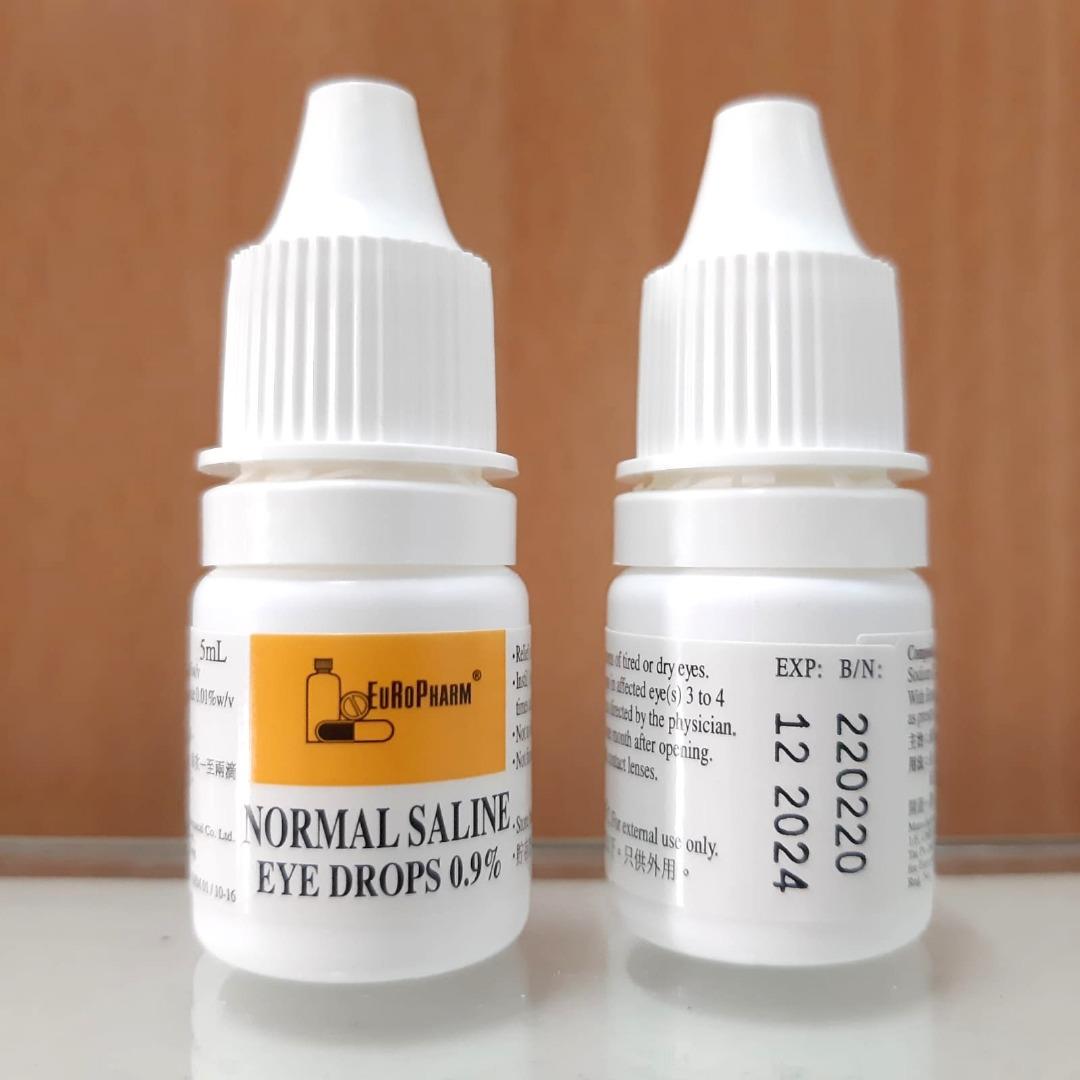 Normal saline eye shop drop