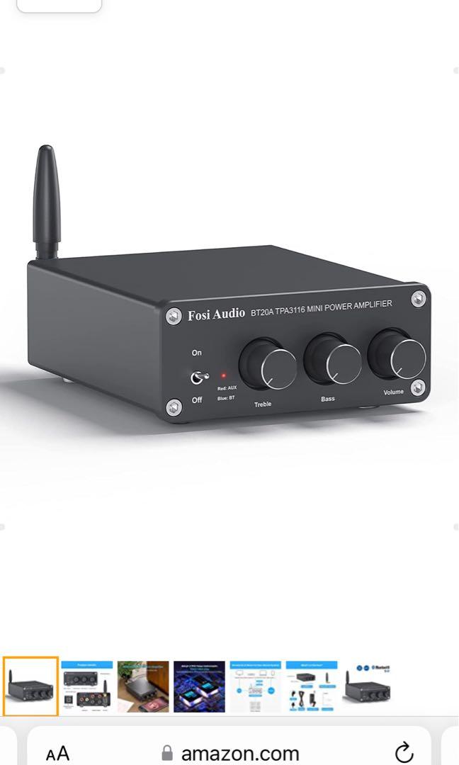 Fosi Audio BT20A Bluetooth 5.0 Stereo Audio 2 Channel Amplifier ...