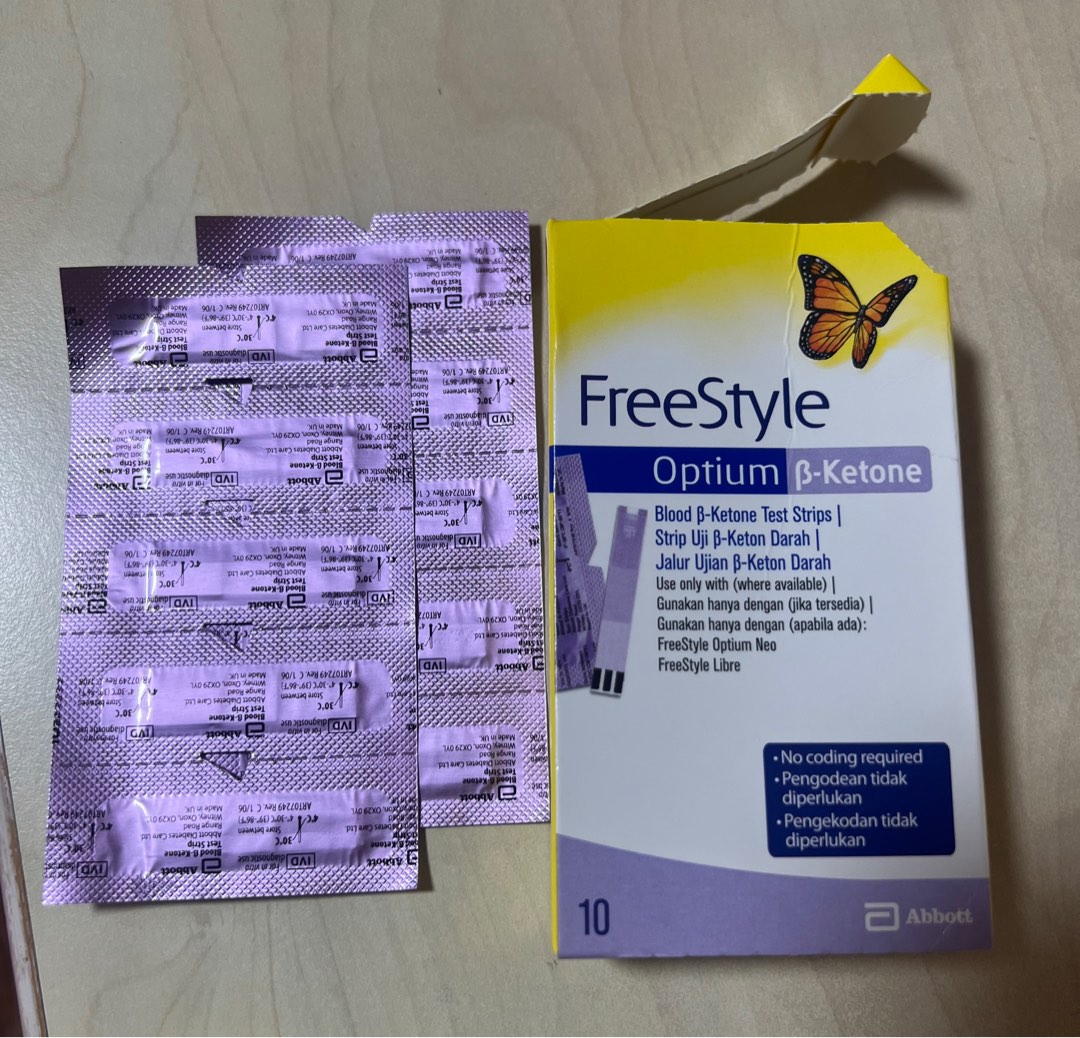 Freestyle Optium Ketone Test Strips 10s, Health & Nutrition, Medical Supplies & Tools on Carousell