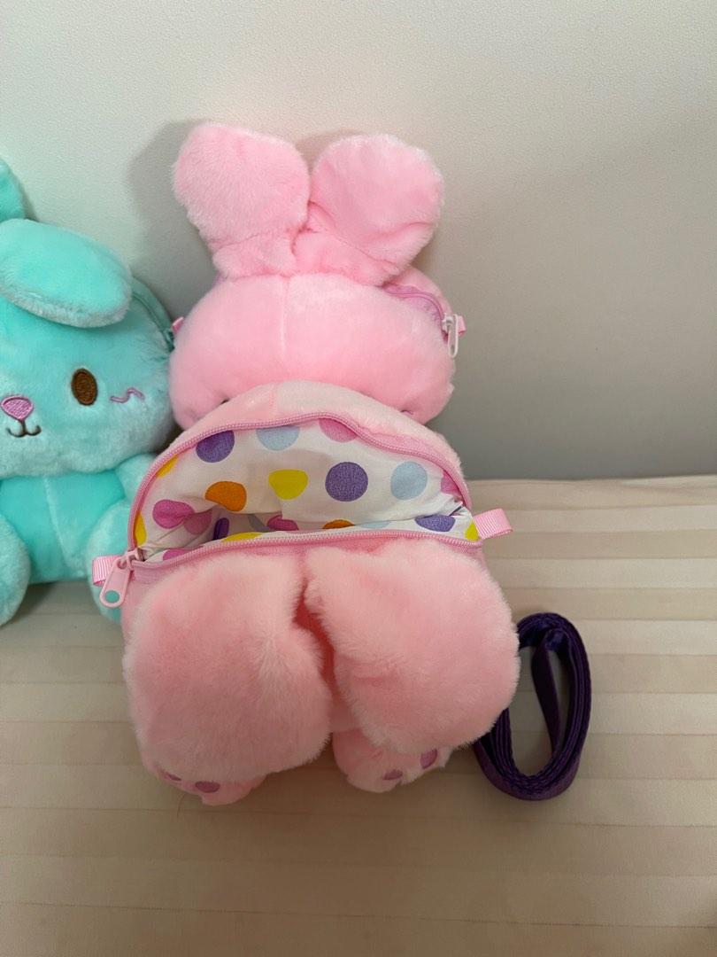 Fun claw rabbit with sling strap / rabbit plushie/ assorted plushies
