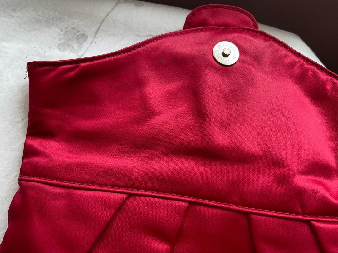 GUESS satin red clutch / leather crossbody buy 1 free 1, Women's Fashion, Bags & Wallets