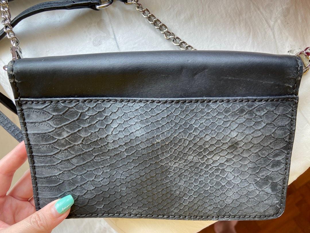 GUESS satin red clutch / leather crossbody buy 1 free 1, Women's Fashion, Bags & Wallets