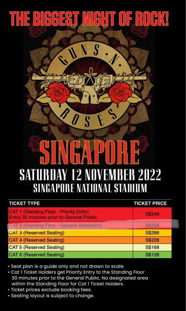 Guns n Roses General Standing ( 2 tix sale), Tickets & Vouchers, Event