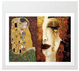 Gustav Klimt: The Kiss & Freya’s Tears Art Print