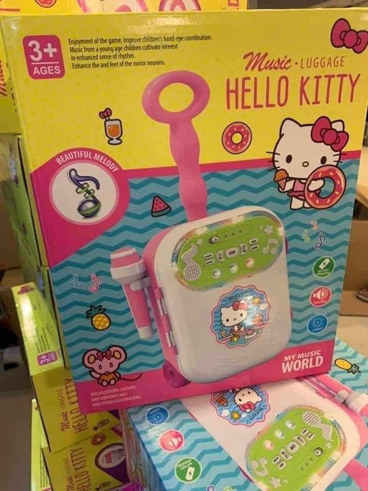 Hello Kitty Luggage Music box with Mp3, Hobbies & Toys, Toys & Games on